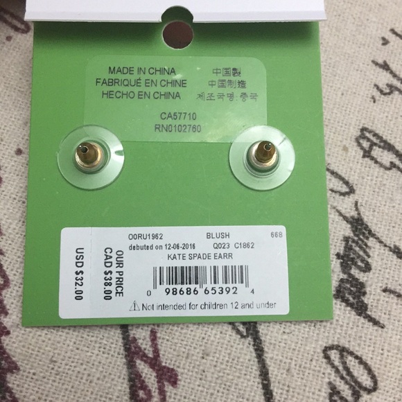 NWT Kate Spade Pearl Rose Gold Earrings - Picture 6 of 6